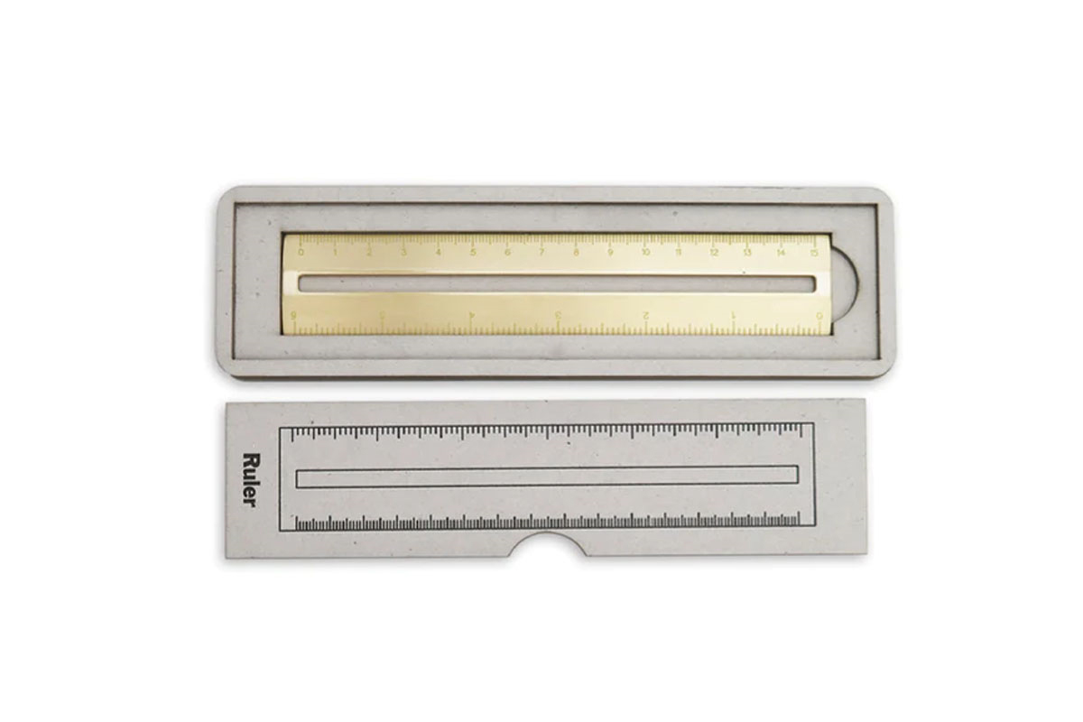 Octagon Vintage Ruler Gold 